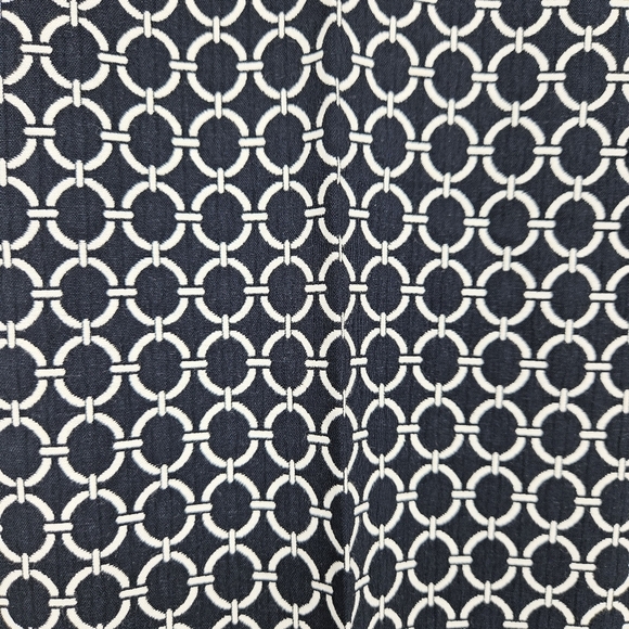 Talbots Hampshire Straight Pants Navy Blue Chain Polka Dot High Rise Petite 18WP - Picture 3 of 5